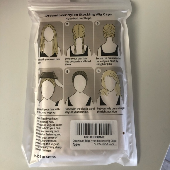 ❌❌SOLD❌❌DREAMLOVER wig caps nylon stocking styling tool synthetic costume hair - Picture 2 of 4